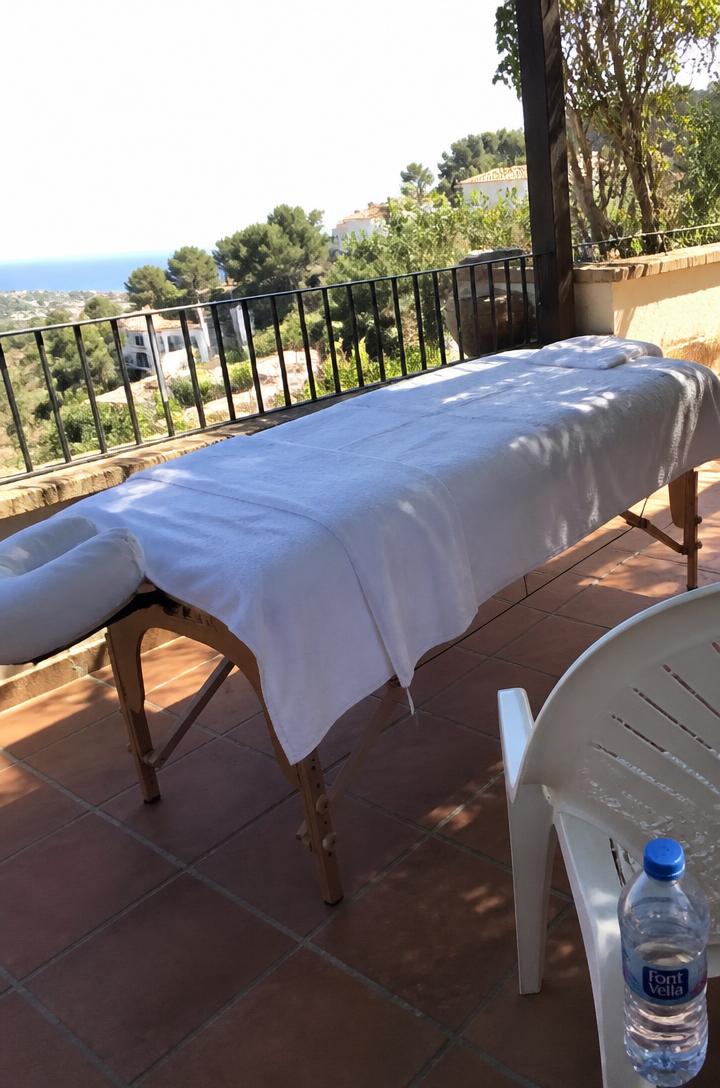 Client photo of a Luxurist massage session in Ibiza